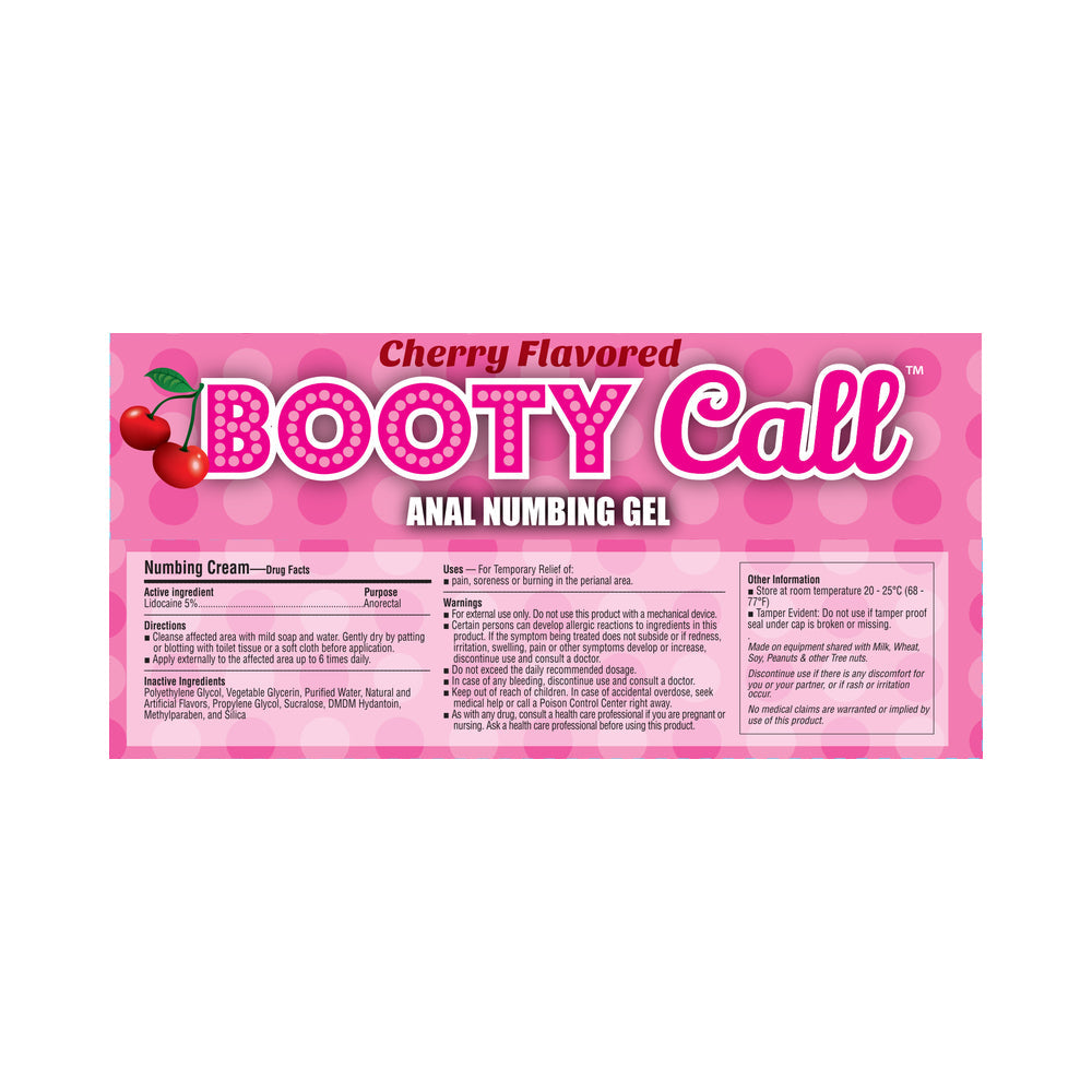 Booty Call Anal Numbing Gel Cherry 1.5 oz.