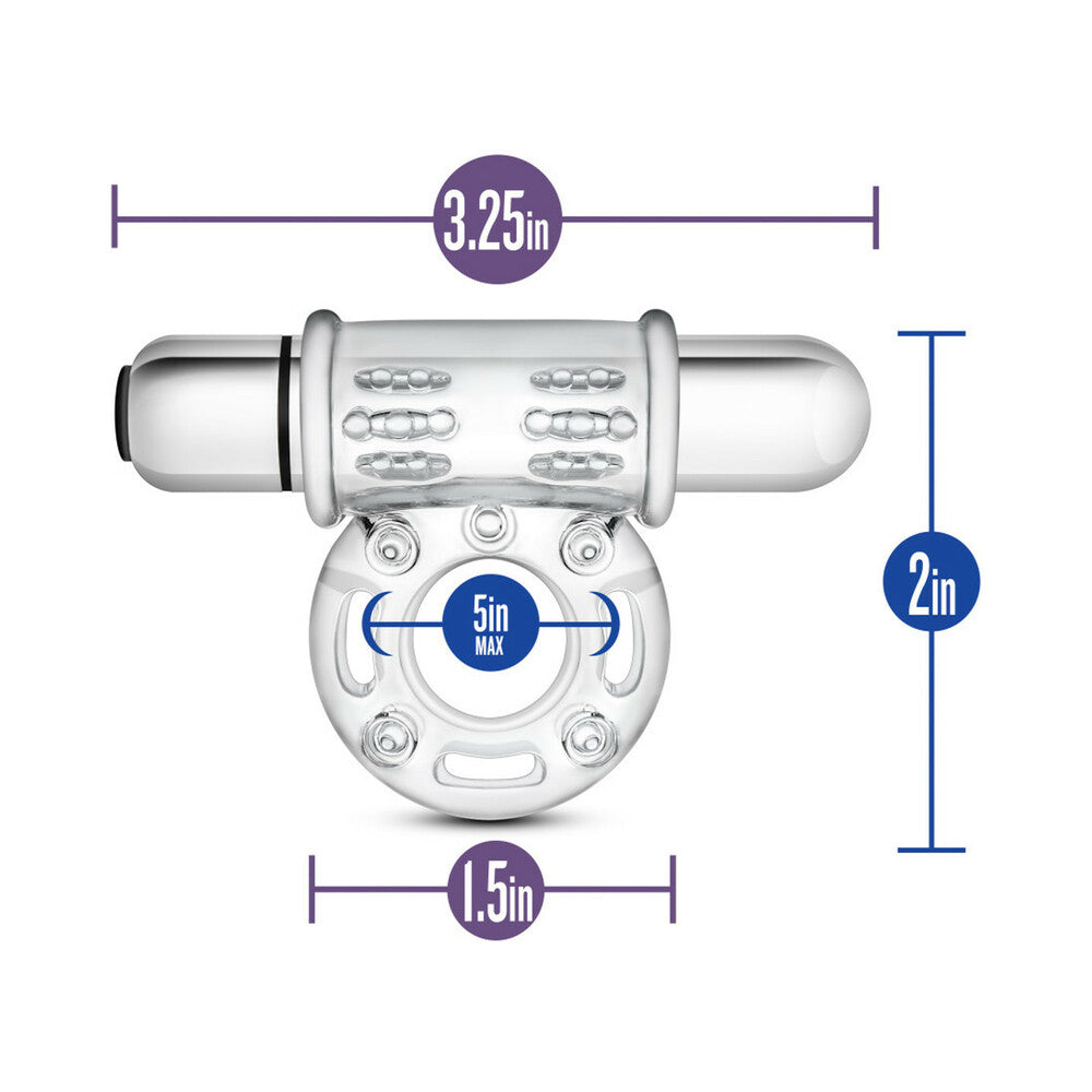 Stay Hard 10 Function Vibrating Bull Ring Clear