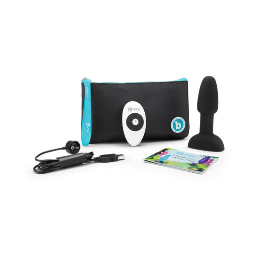 b-Vibe Rimming Petite Rotating and Vibrating Remote Control Plug Black - product photo 2