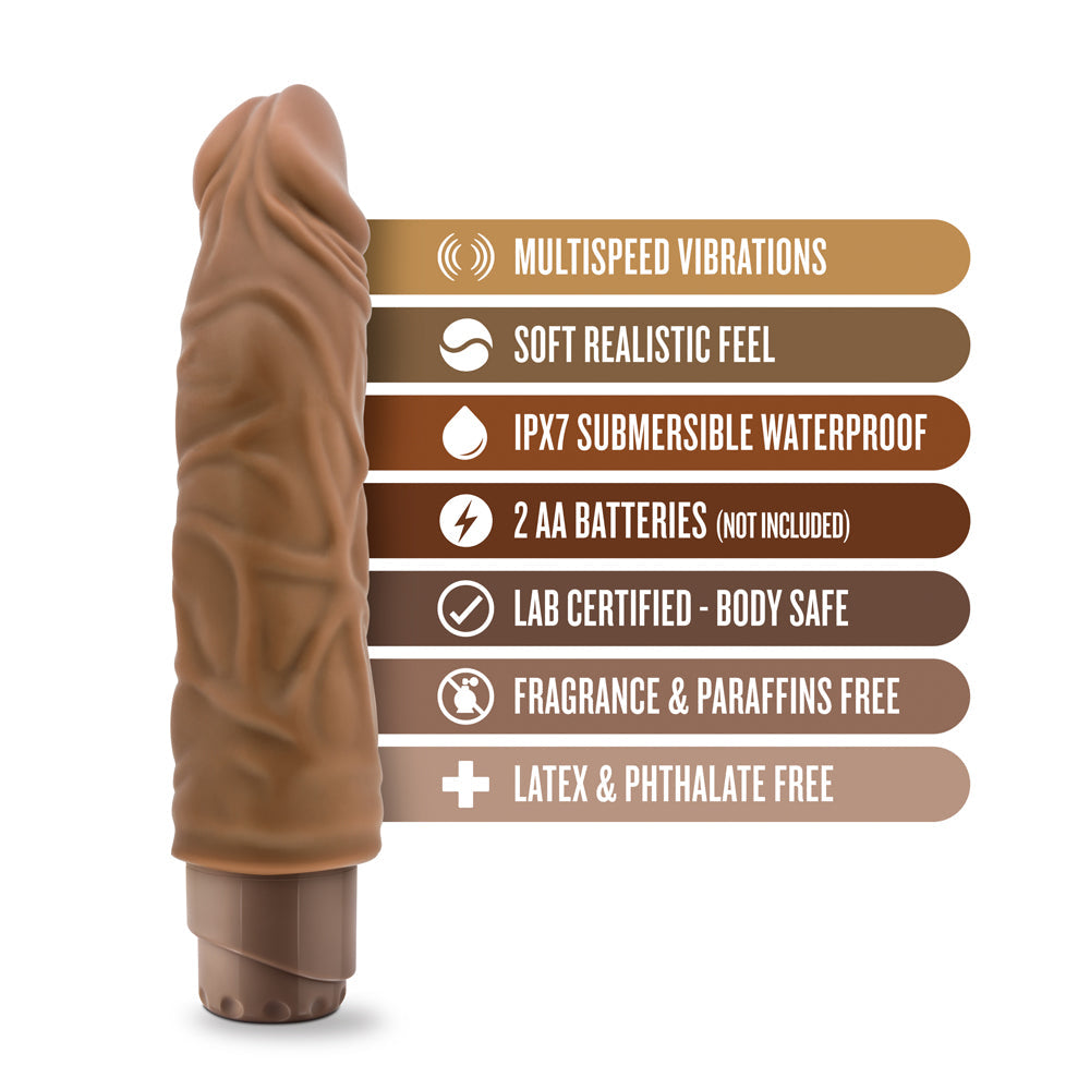 Dr. Skin Cock Vibe 10 Realistic 8.5 in. Vibrating Dildo Tan