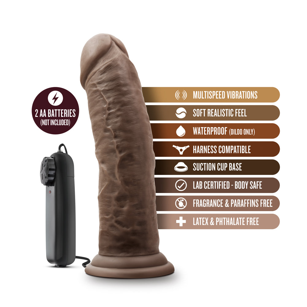 Dr. Skin Dr. Joe Realistic 8 in. Vibrating Dildo Brown