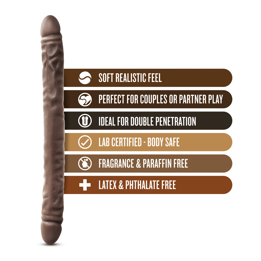 Dr. Skin 18 in. Double Dildo Brown