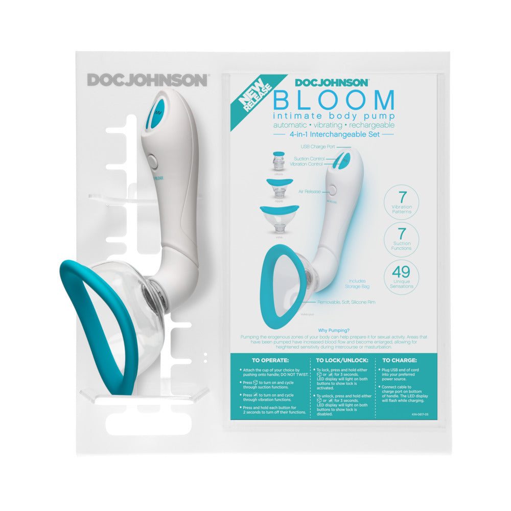 Bloom - Intimate Body Pump - Automatic - Vibrating - Rechargeable Purple/White