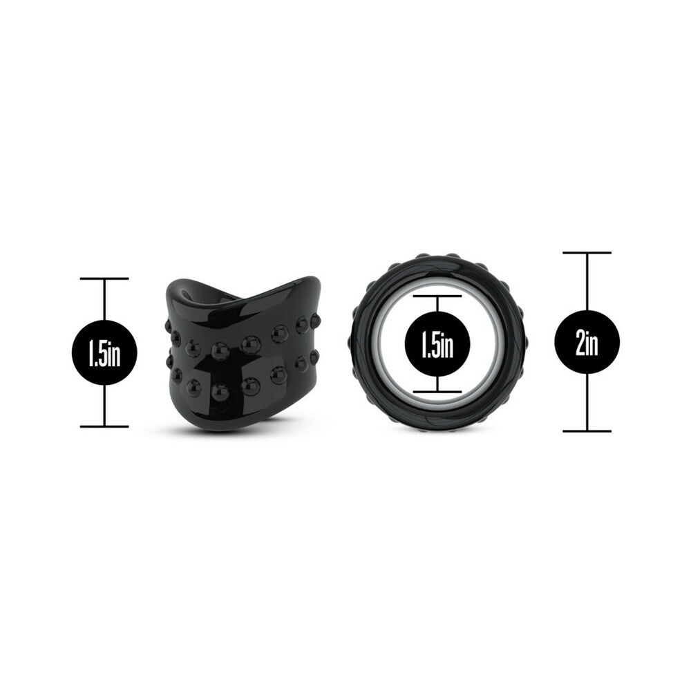 Stay Hard Beef Ball Stretcher X Long 1.5 in. Black