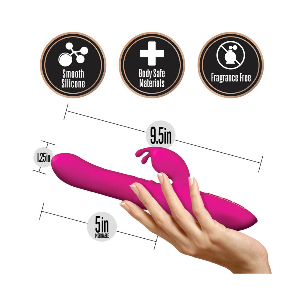 Blush Lush Kira Rechargeable Silicone Thrusting Rabbit Vibrator Velvet