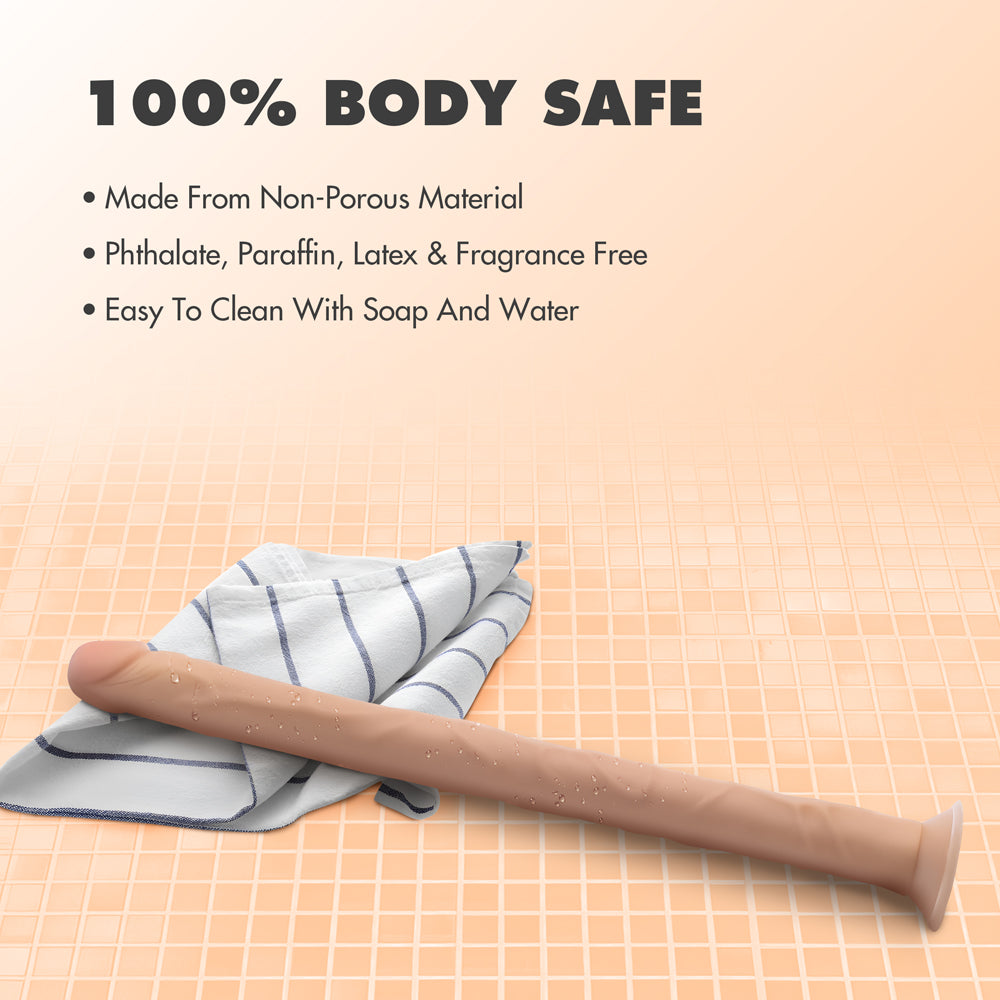 Dr. Skin 19 in. Dildo Beige