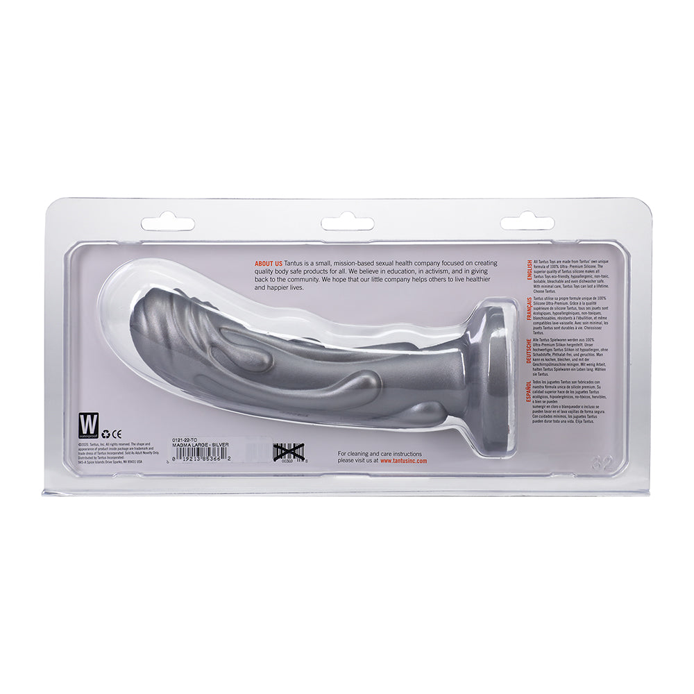 Tantus Magma 7 in. Fantasy Dildo Medium-Firm Silver