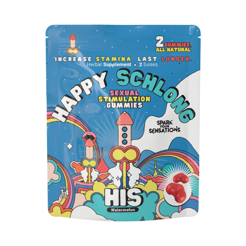 Happy Schlong His Sexual Stimulation Gummies 2-Pack 12-Piece Display
