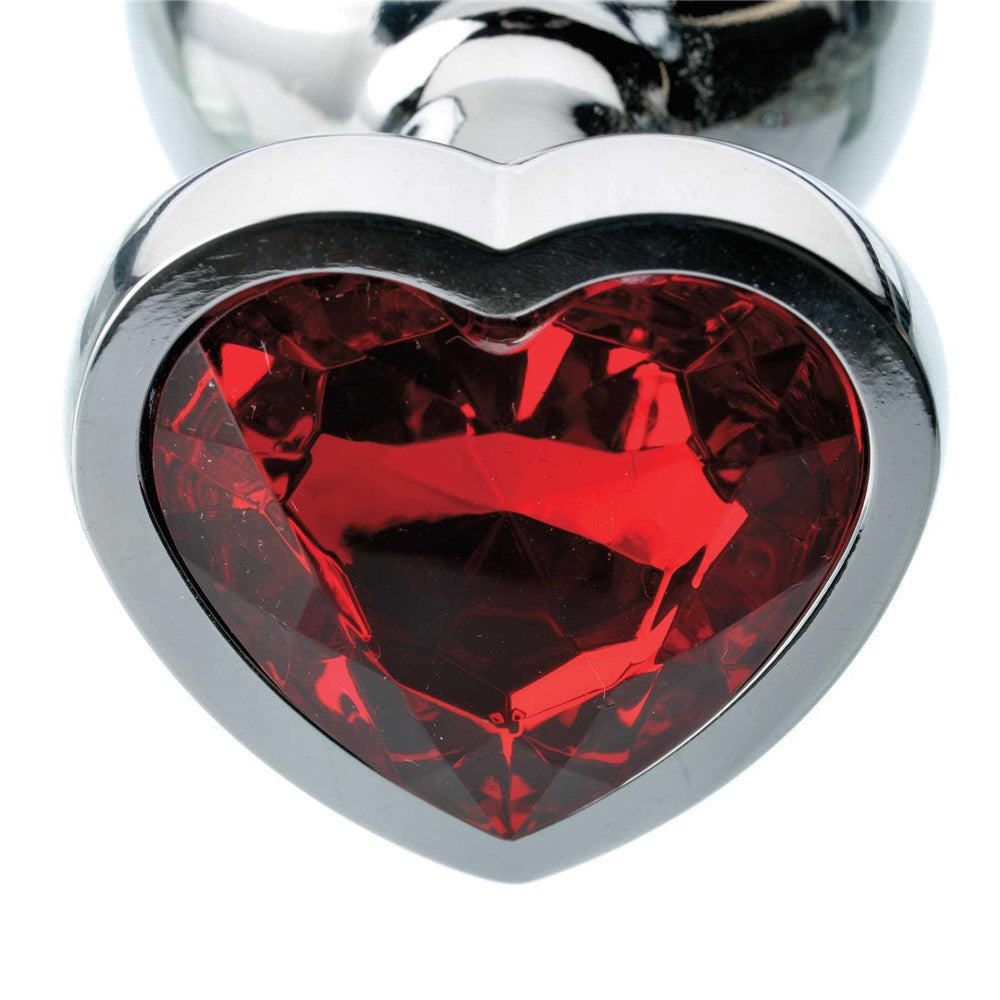 Adam & Eve Red Hearts Gem Anal Plug Small