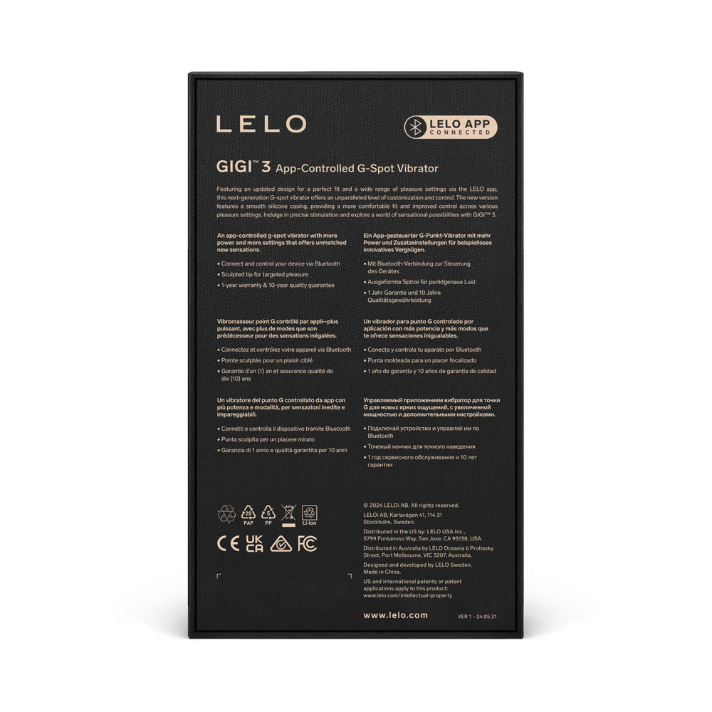 LELO GIGI 3 App-Controlled G-Spot Vibrator Plum