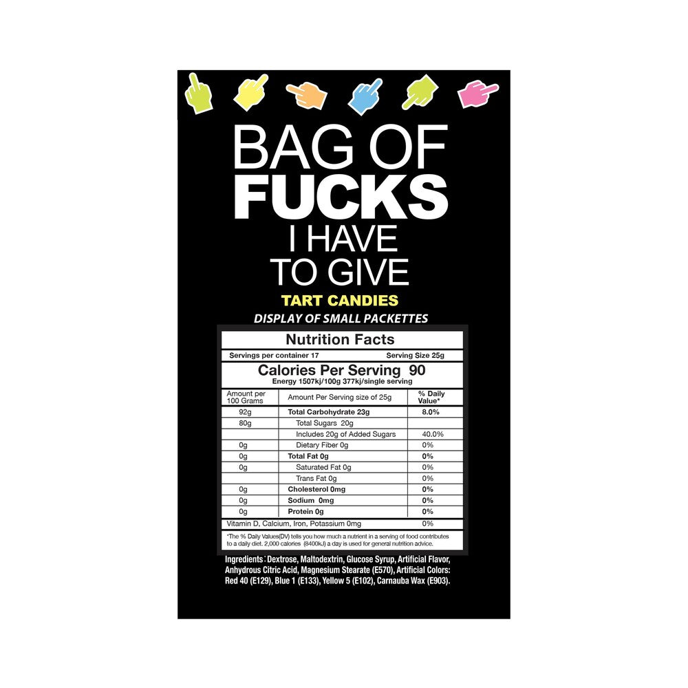 Bag Of Fucks I Have To Give 100-Piece Display