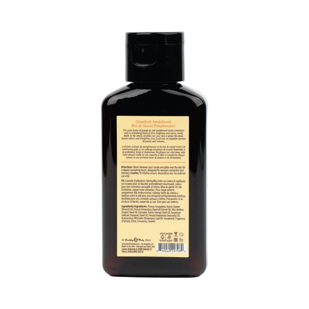 Earthly Body At Night Aphrodisiac Massage Oil Grapefruit Sandalwood 2 oz.
