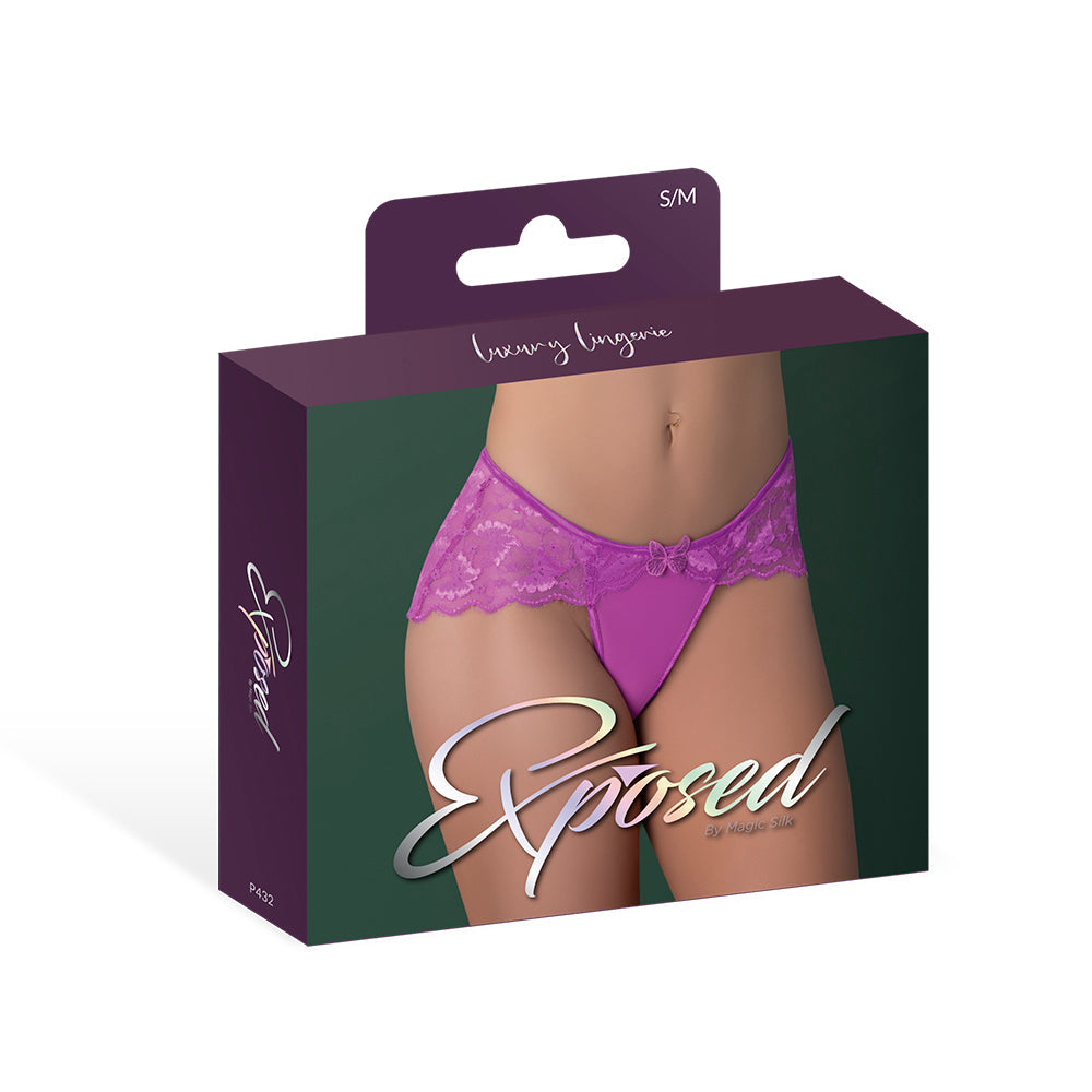 Magic Silk Butterfly Fantasies Boy Short Neon Purple L/XL