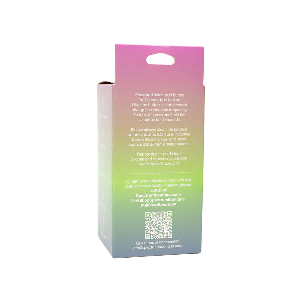 Spectrum Essentials Rechargeable Silicone Compact External Vibrator Blue