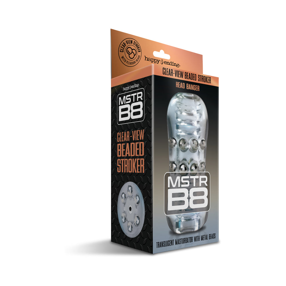 MSTR B8 Clear-View Beaded Stroker Head Banger