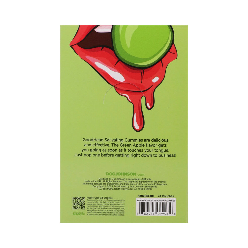 GoodHead Salivating Gummies 24-Pack Display Green Apple