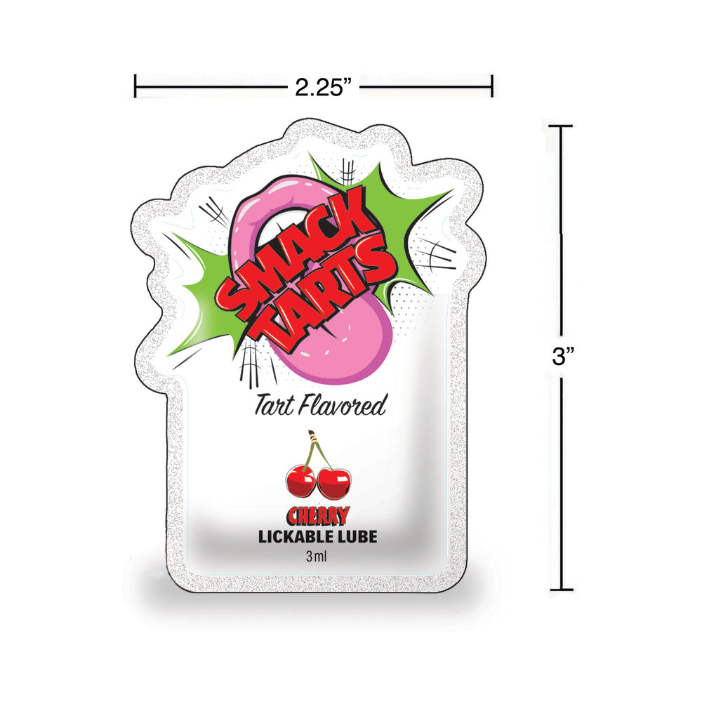 Smack Tarts Lickable Lube Sour Cherry 3 ml Pouch 36-Piece Display