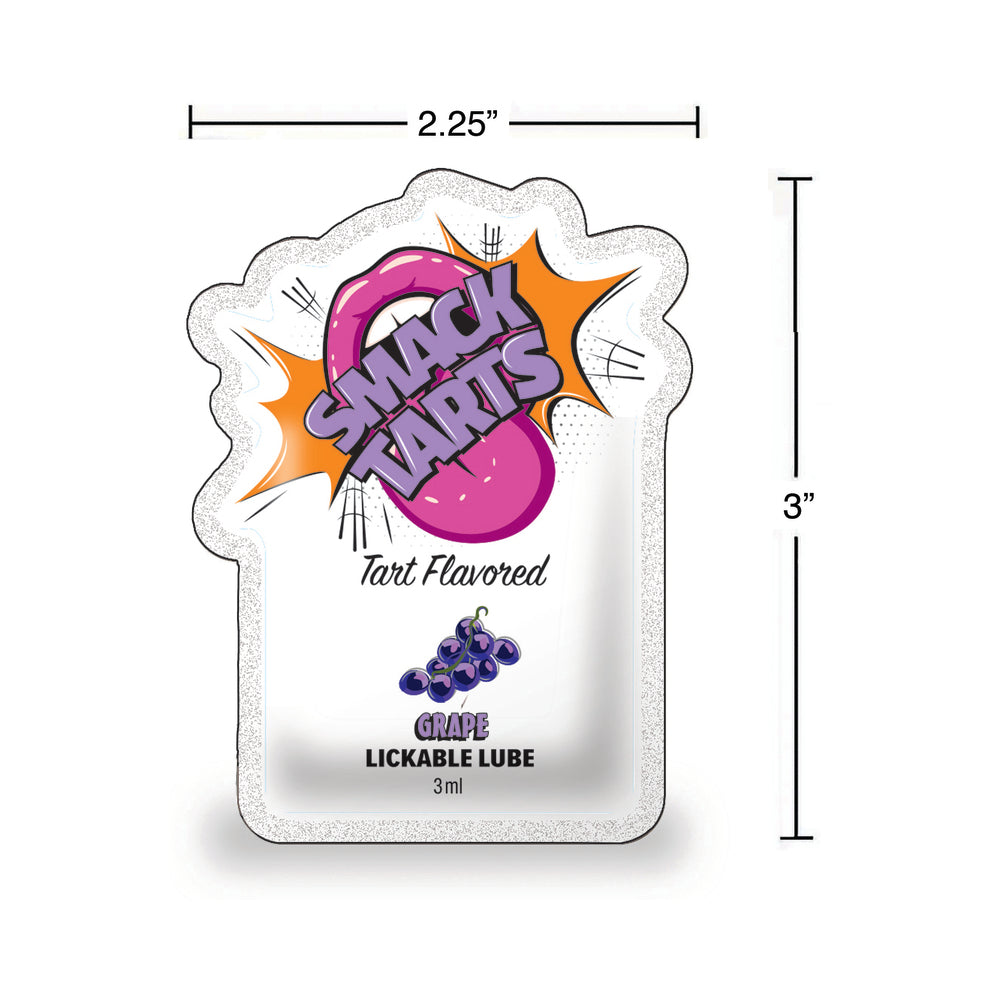 Smack Tarts Lickable Lube Sour Grape 3 ml Pouch 36-Piece Display