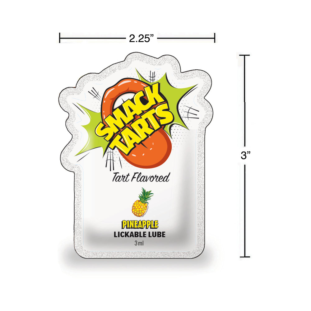 Smack Tarts Lickable Lube Sour Pineapple 3 ml Pouch 36-Piece Display