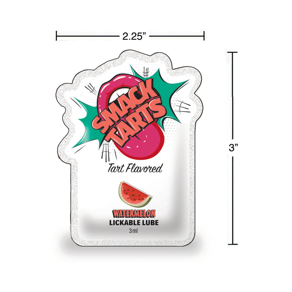 Smack Tarts Lickable Lube Sour Watermelon 3 ml Pouch 36-Piece Display