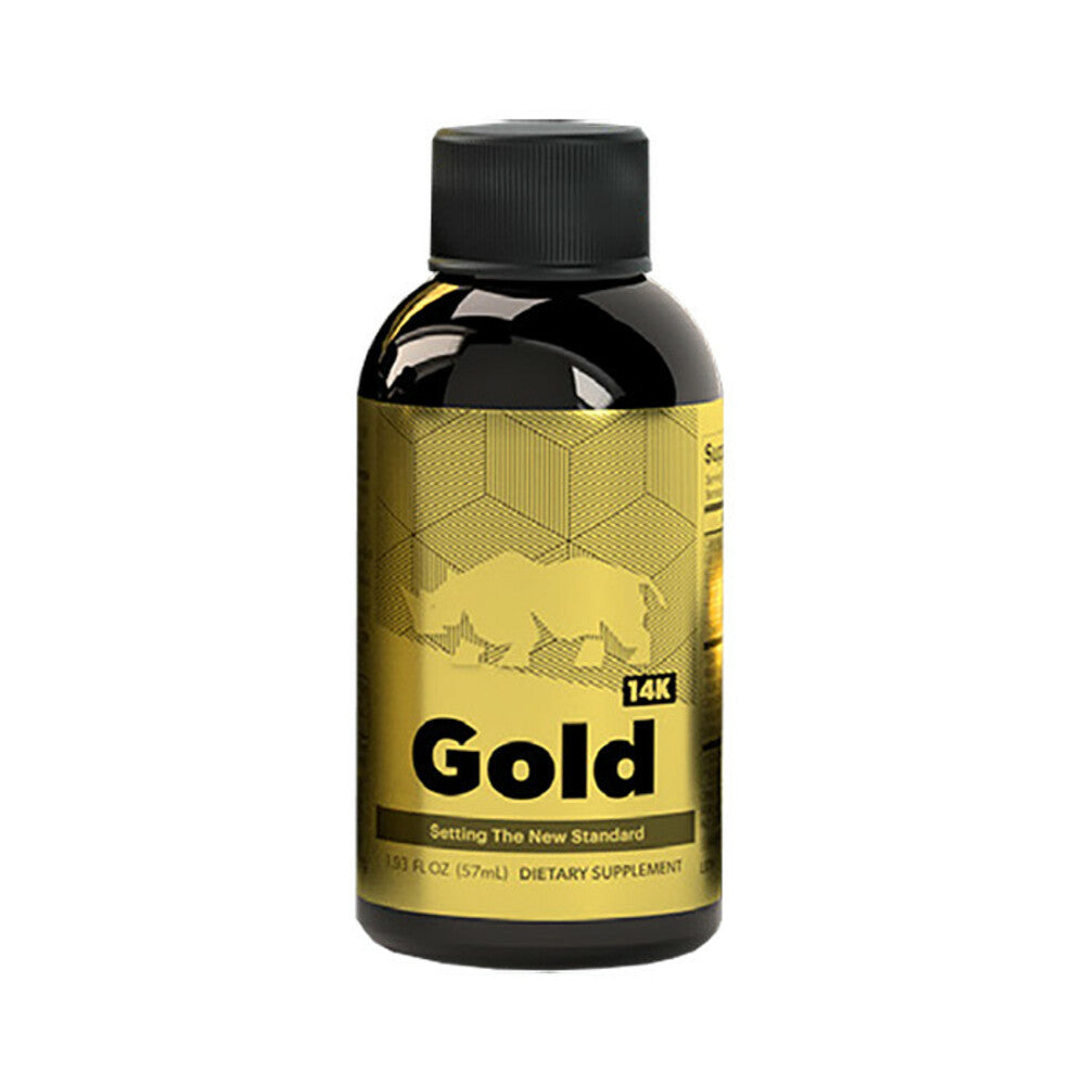 Rhino Gold 14K Liquid Shots 2 oz. Bottles 12-Pack Display