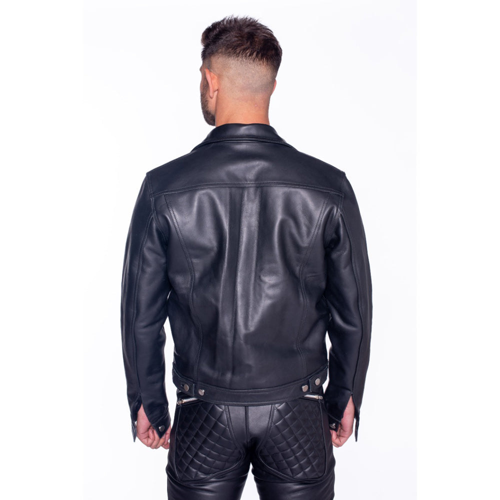 Prowler RED Leather Trucker Jacket XL