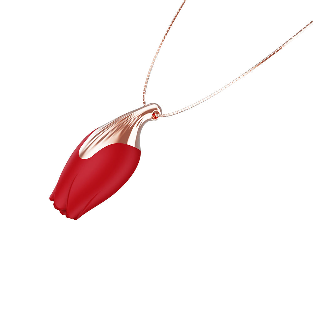 The Pleasure Company Patina Vibrating Rose Necklace
