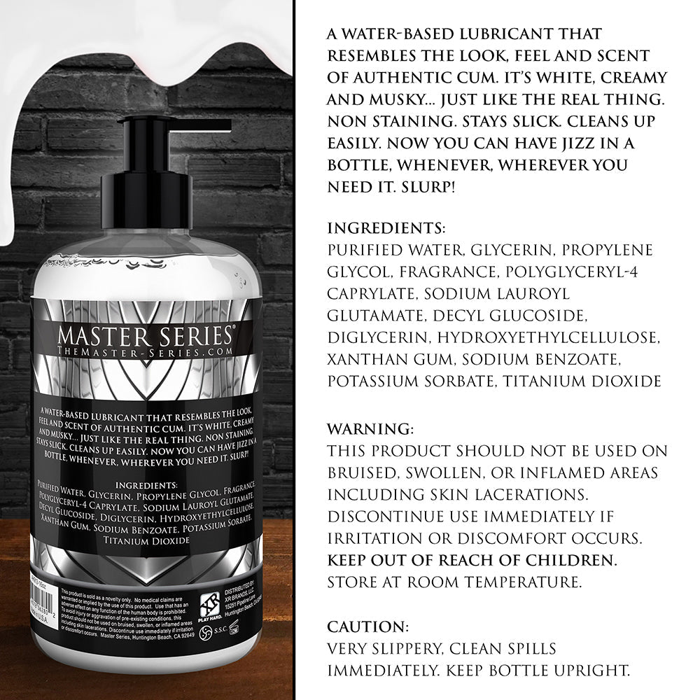 Master Series Jizz Cum-Scented Water-Based Lube 16 oz.