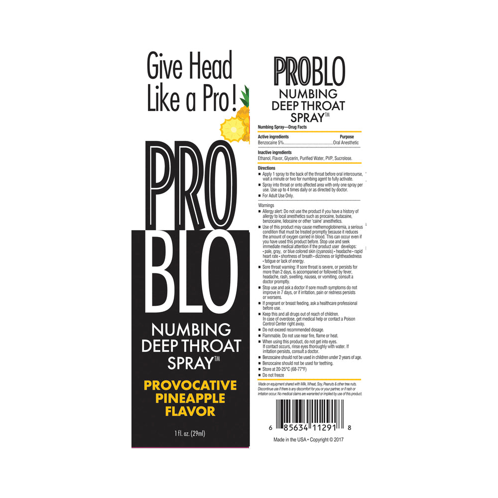 Problo Deep Throat Spray Pineapple 1 oz.