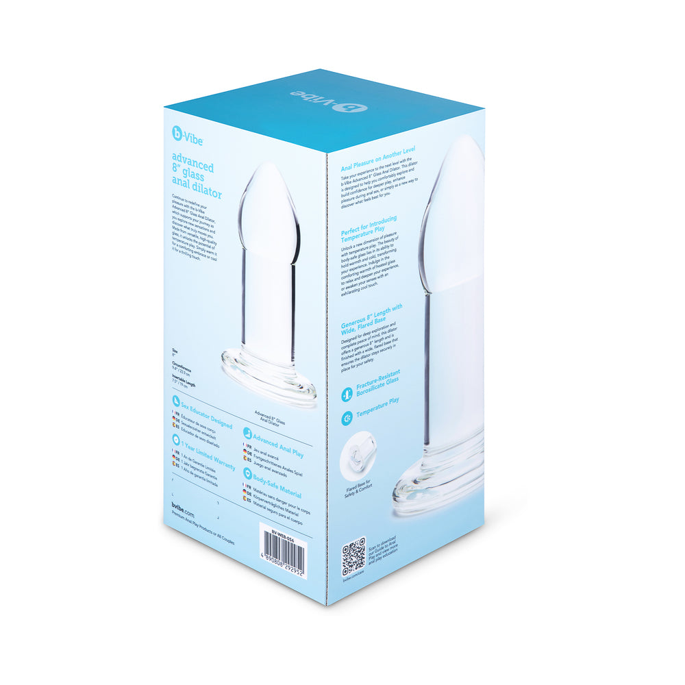 b-Vibe Advanced 8 in. Glass Anal Dilator