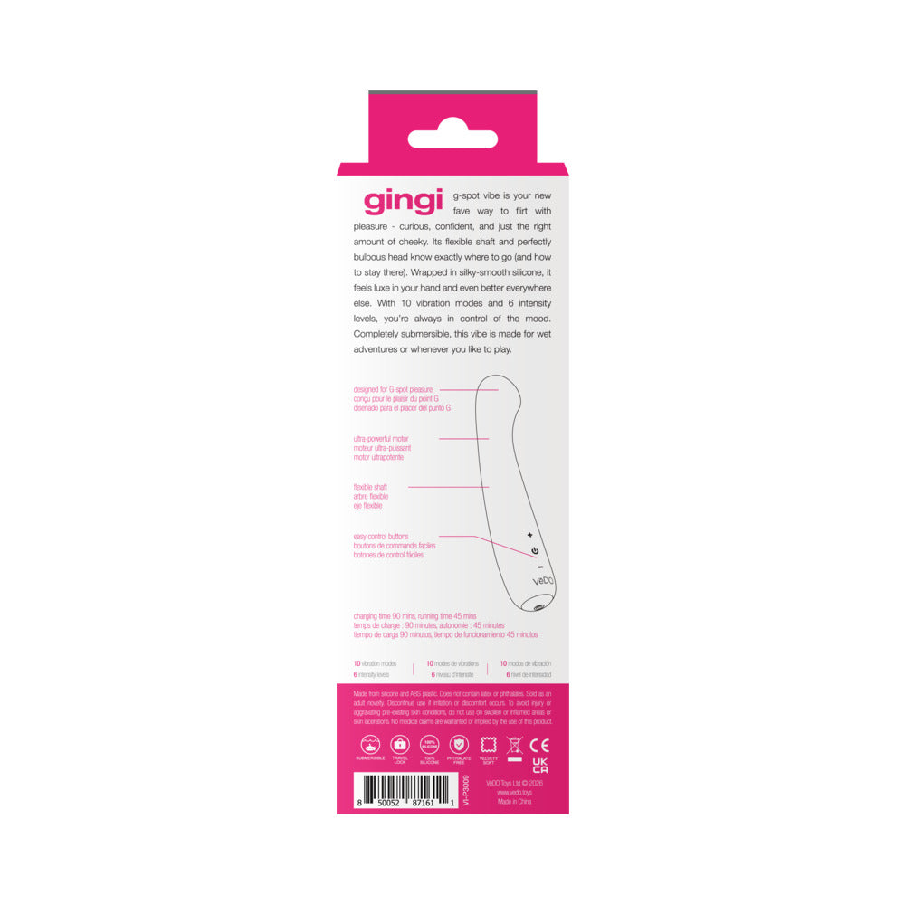 VeDO Gingi Rechargeable G-Spot Pink