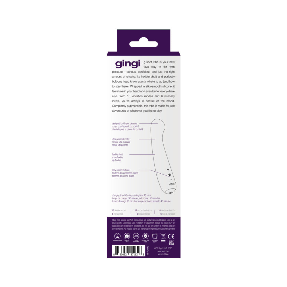 VeDO Gingi Rechargeable G-Spot Purple