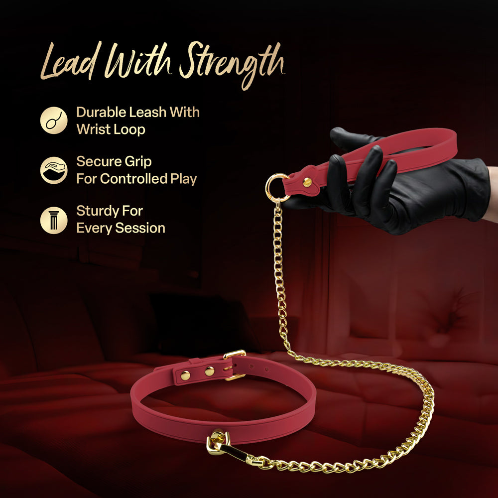 Temptasia Ardor Collar & Leash Red