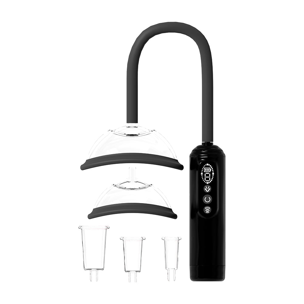 PUMPED Automatic Rechargeable Vulva, Breast & Nipple Pump Black