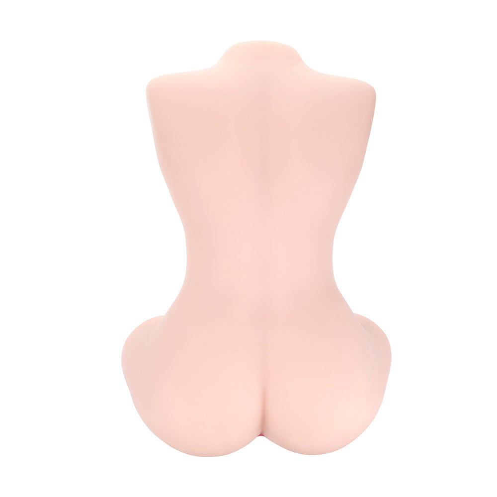 Xkin Bodyforms Ava Monroe Dual Entry Vibrating Masturbator with Interchangeable Sleeve Beige