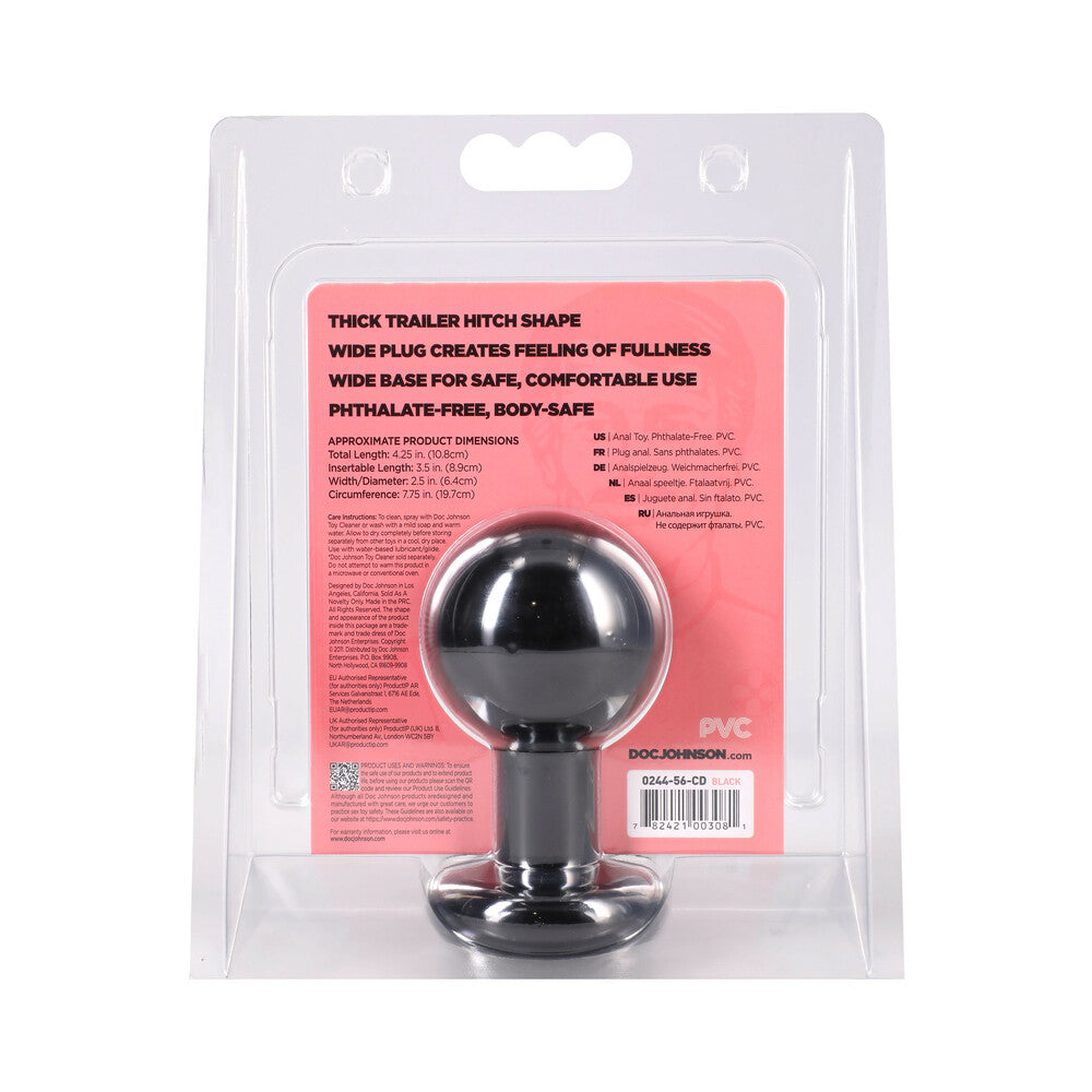 The Classic Round Butt Plug Black Medium