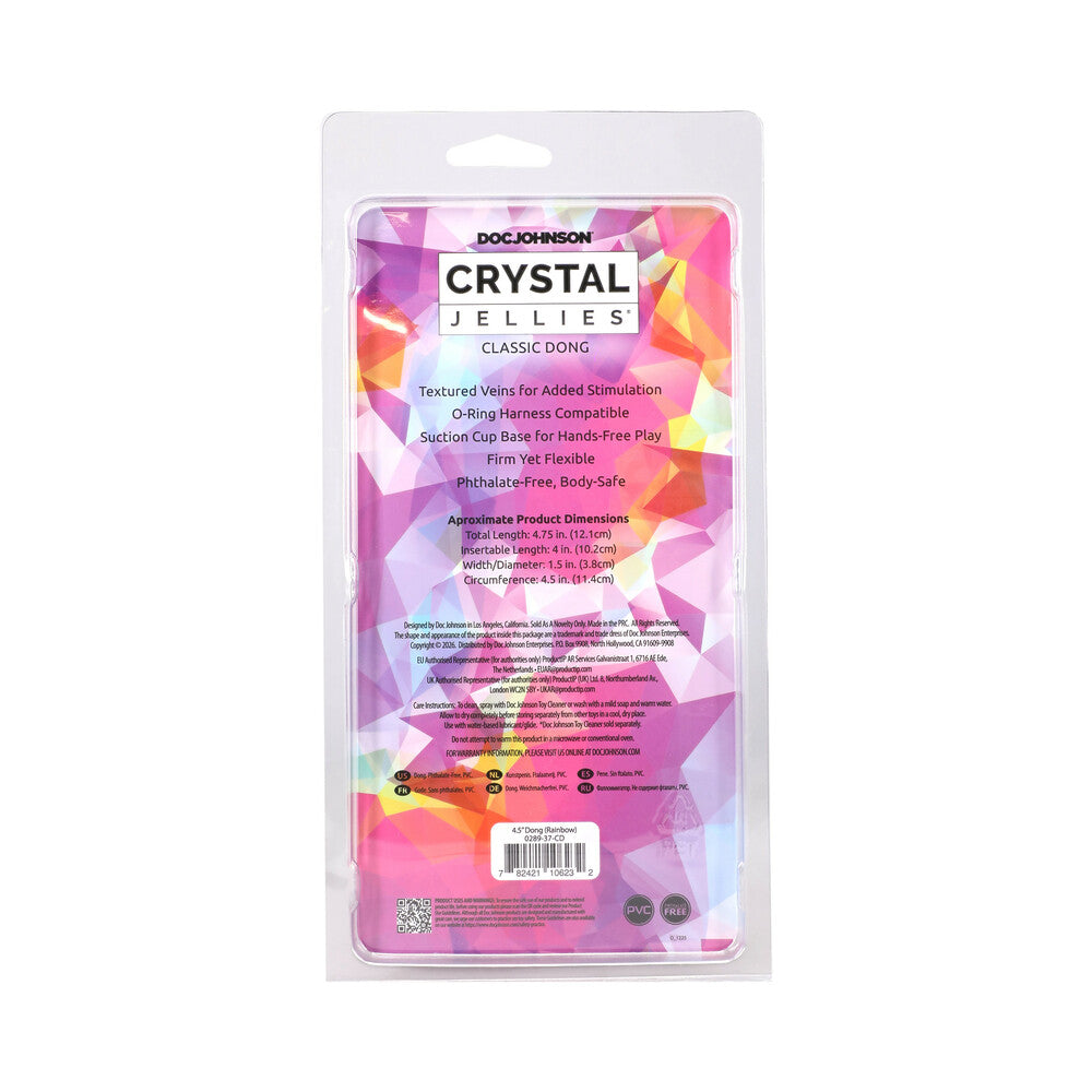 Crystal Jellies 4.5 in. Dong Rainbow
