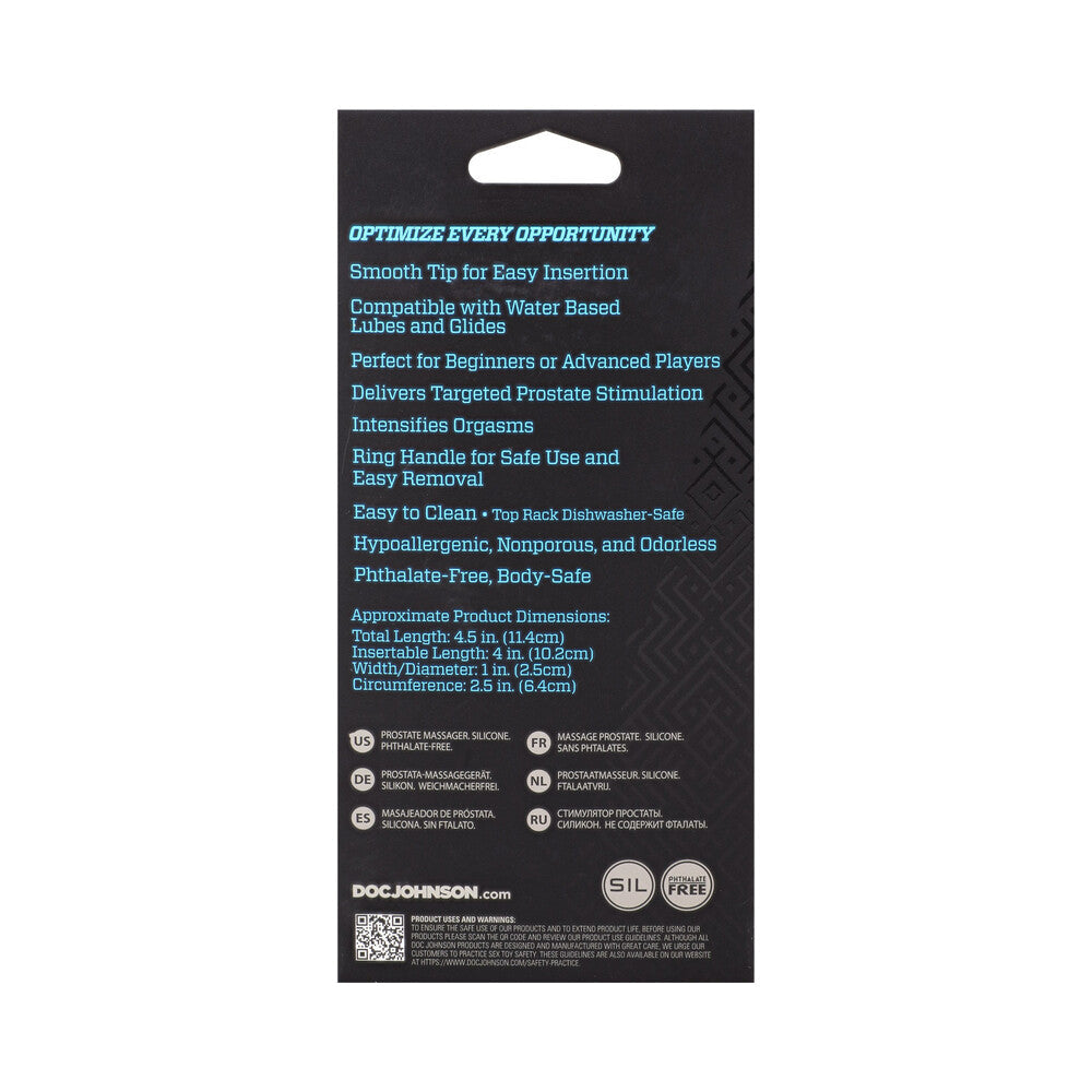 OptiMALE Smooth Silicone P-Massager Black