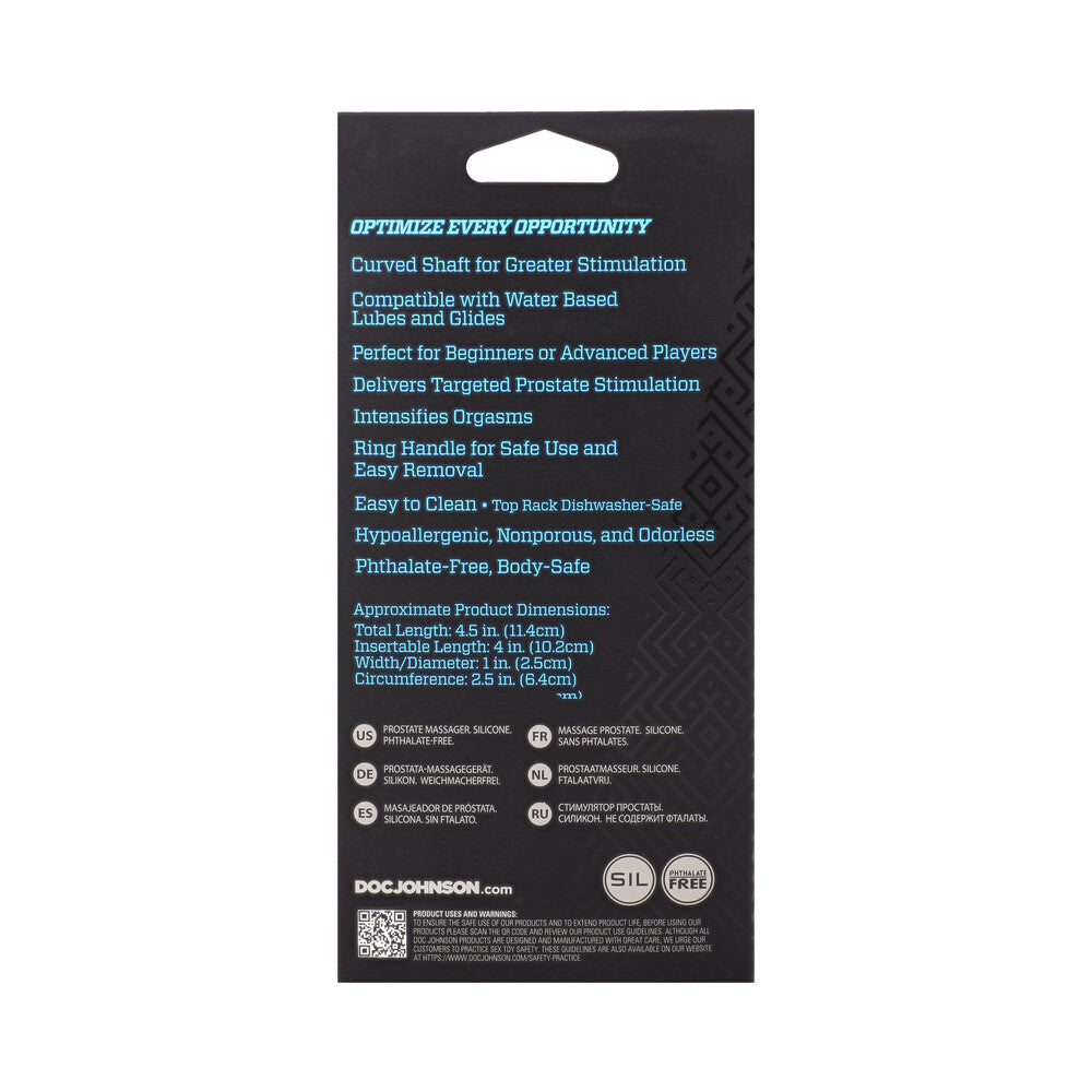 OptiMALE Zig Zag Silicone P-Massager Black