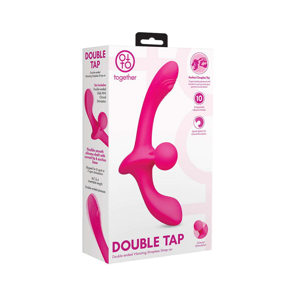 Together Toy Double Tap Double-Ended Vibrating Strapless Strap-On