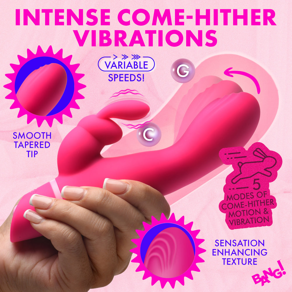 BANG! Silicone Rabbit Vibrator Pink