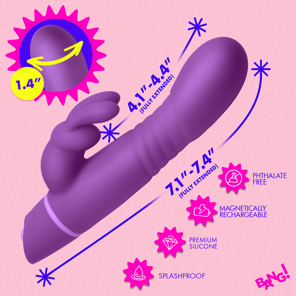BANG! Silicone Rabbit Vibrator Purple