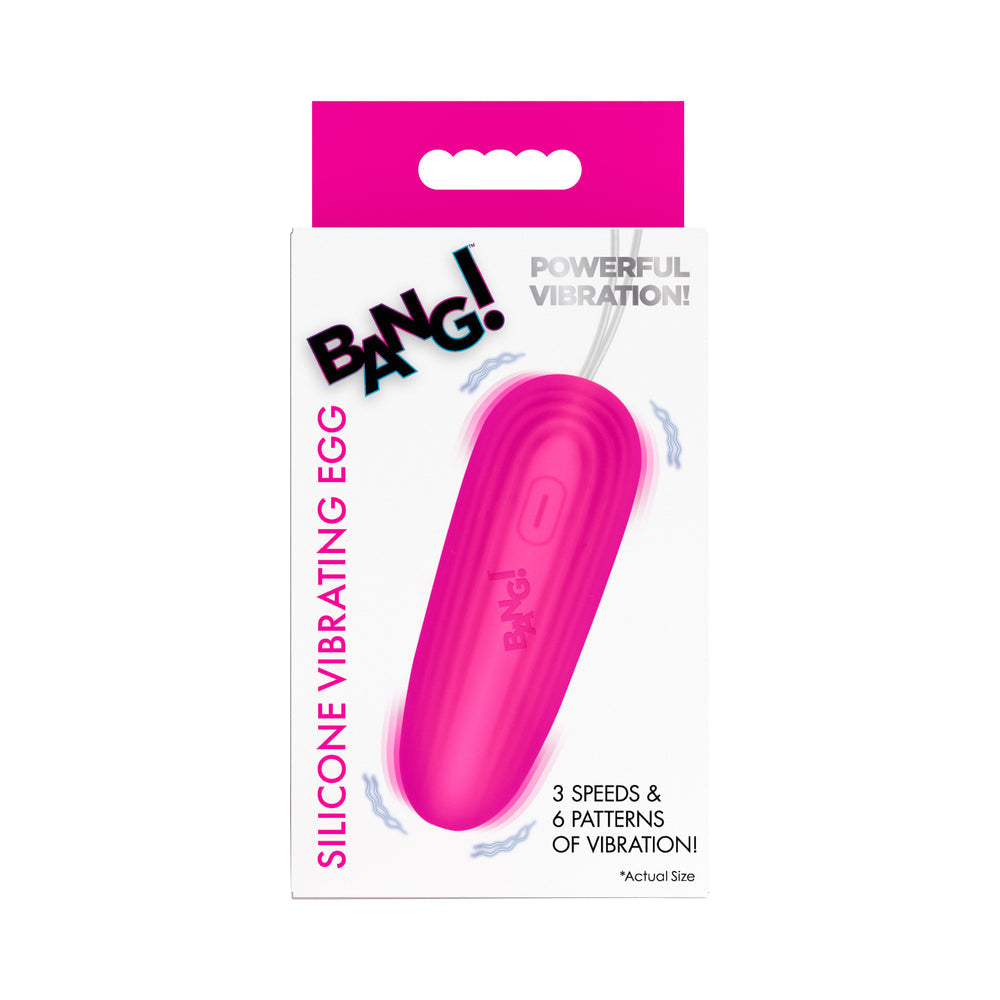 BANG! Silicone Vibrating Egg Pink