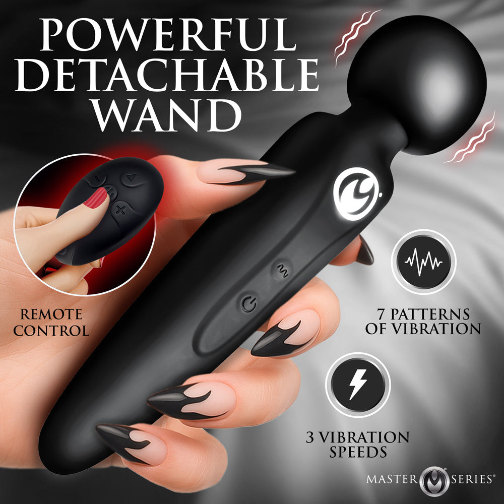 Master Series Thunderstick Thigh Strap Vibrating Wand with Harness