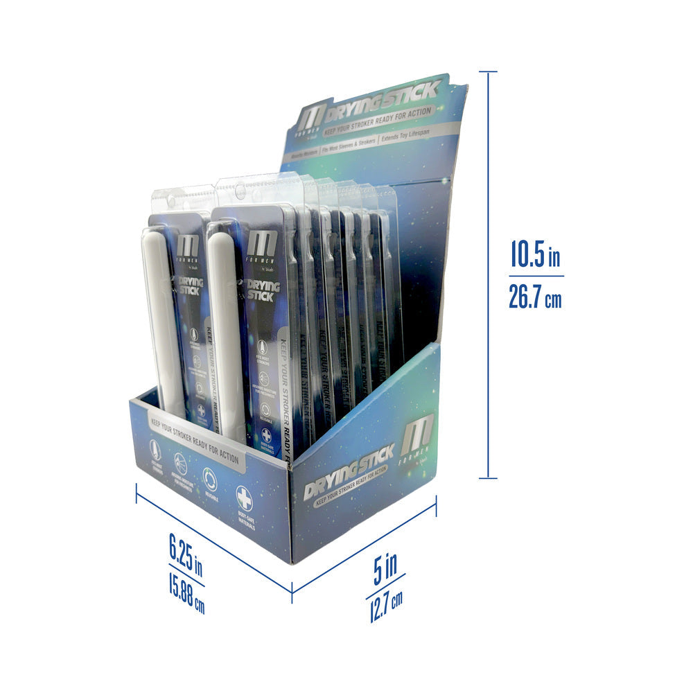 M for Men Drying Stick White 12pcs Counter Display