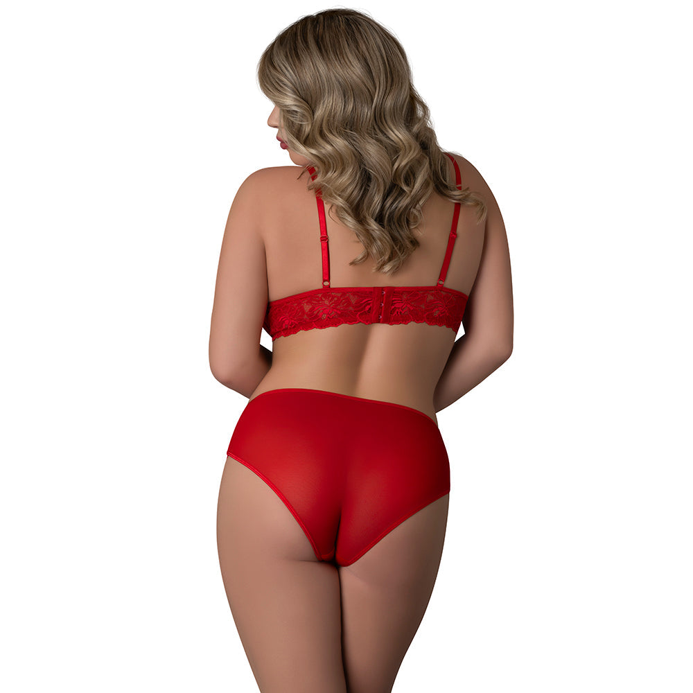 Magic Silk Rush Bra & Panty Set Red Queen Size
