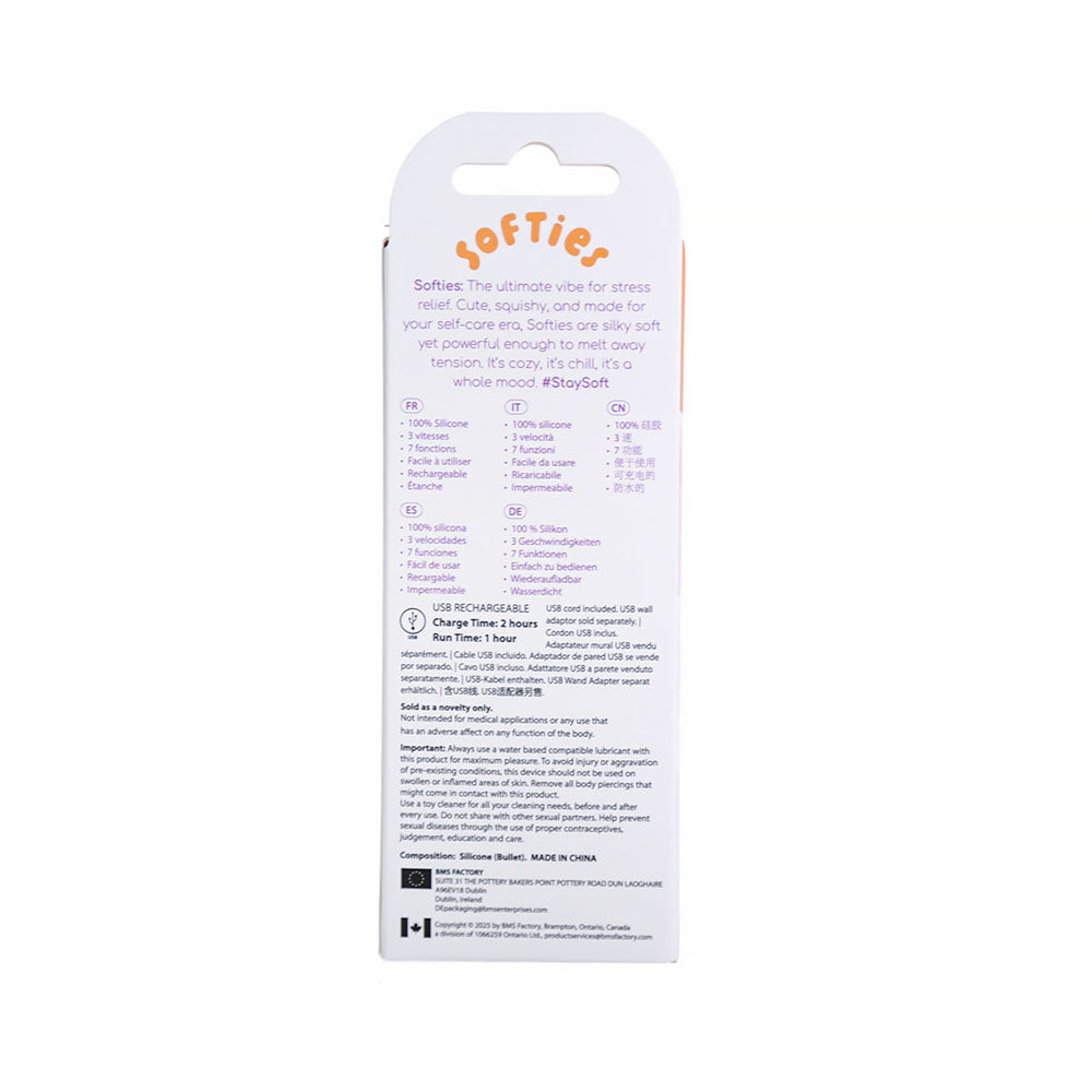 Softies Dual Layer Bullet 4 in. Orange
