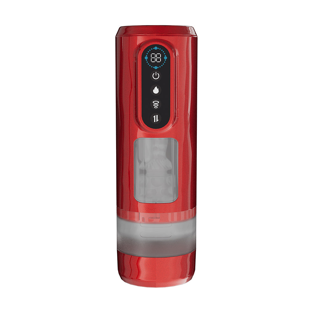 PUMPED Sensurge Automatic Rechargeable Heating Suction Masturbator Red