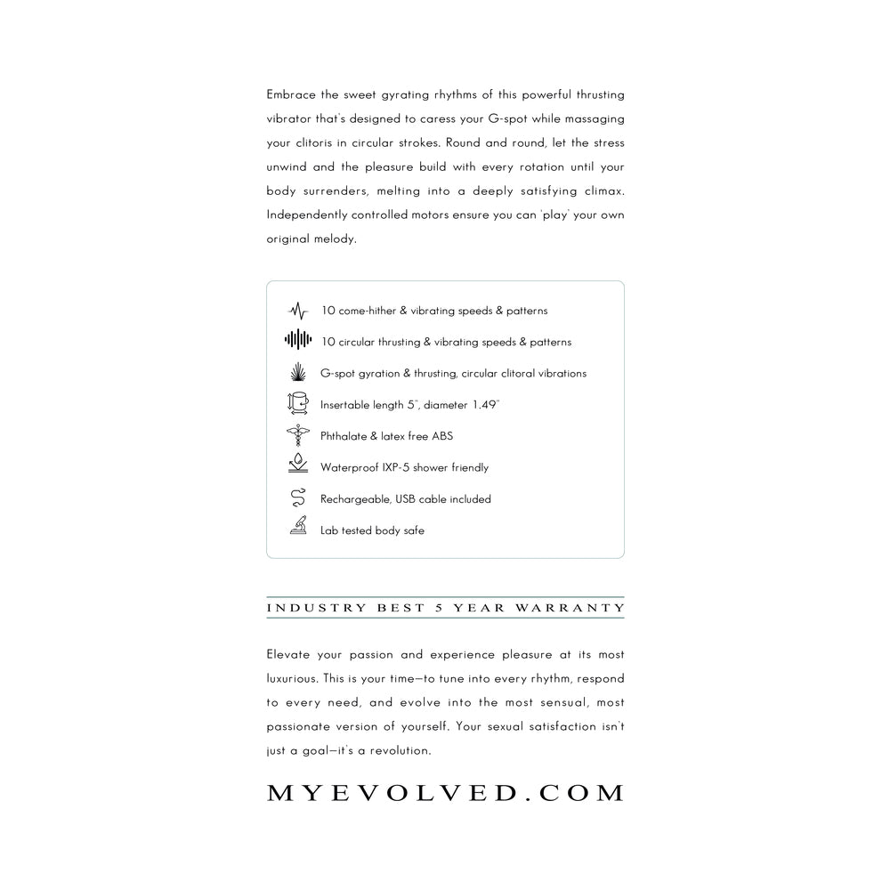 Evolved Rub Me Tender G-Spot Gyration & Thrusting Mint