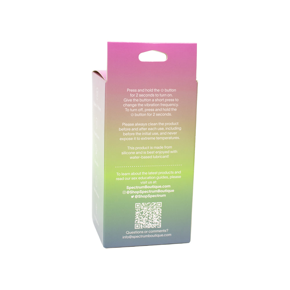 Spectrum Essentials Rechargeable Silicone Compact External Vibrator Black